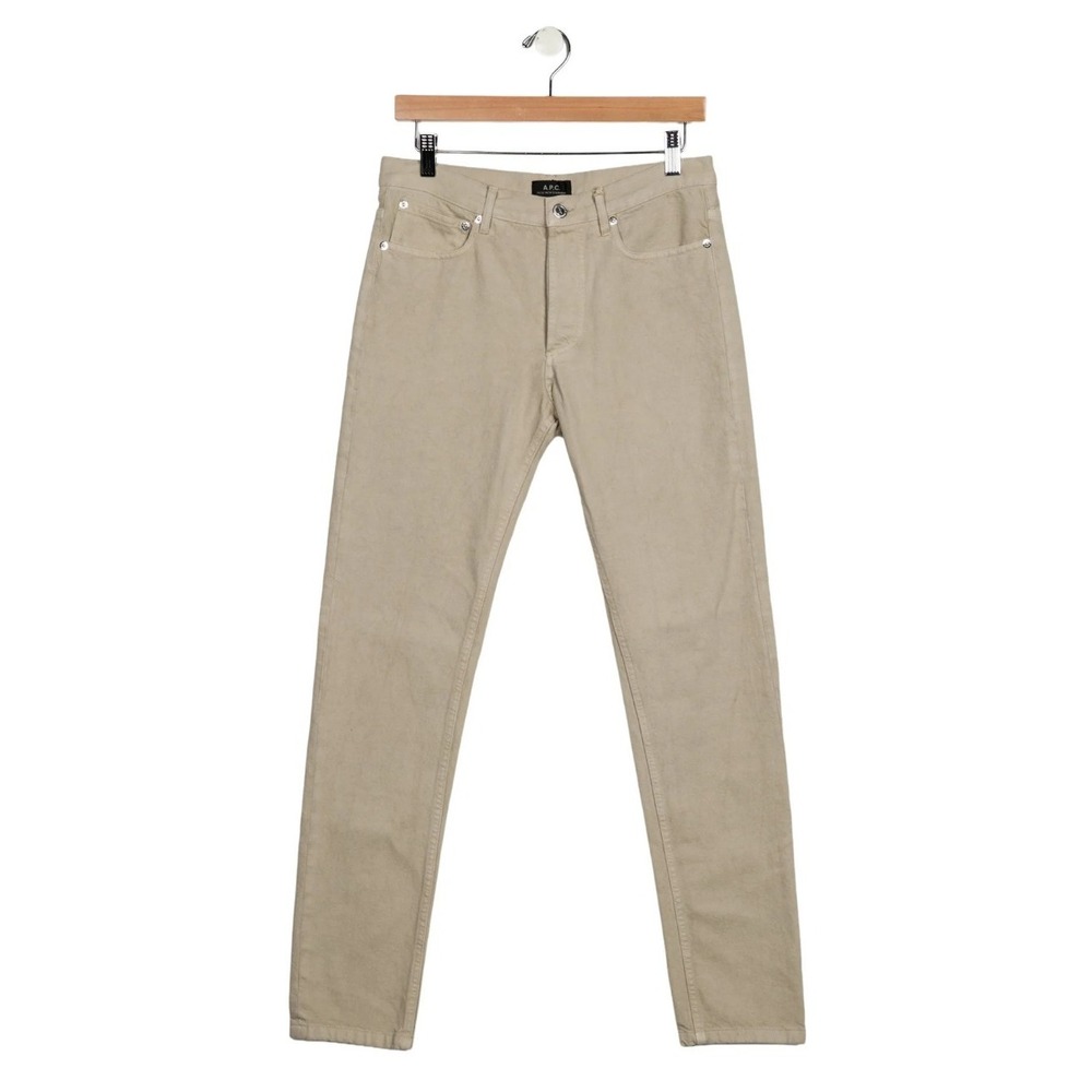 A.P.C. Petit New Standard‎ Jeans Size 29 Stone Khaki Women 100% Cotton